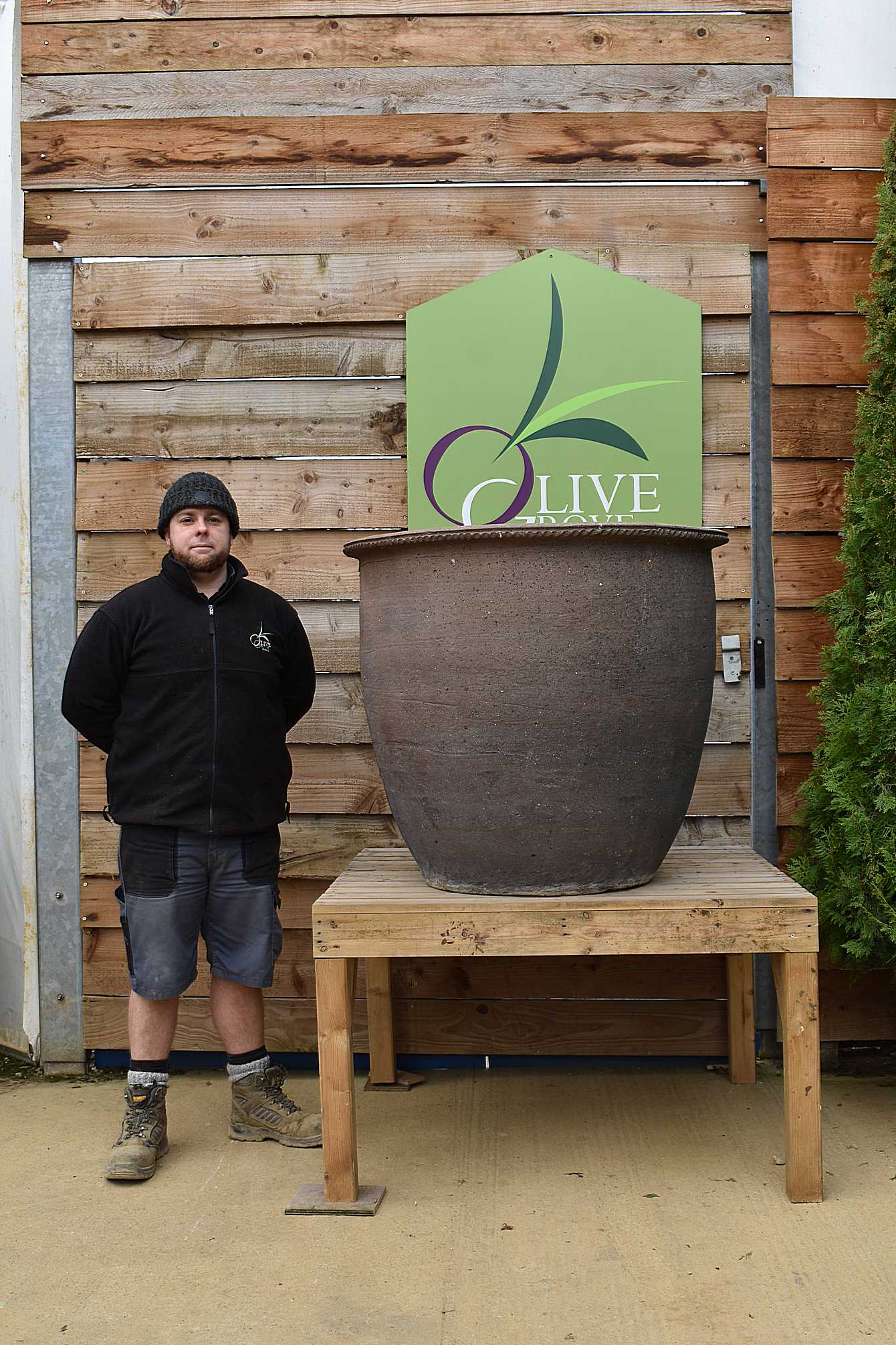 Large Old Stone Planter, Large Garden Pots For Olive Trees